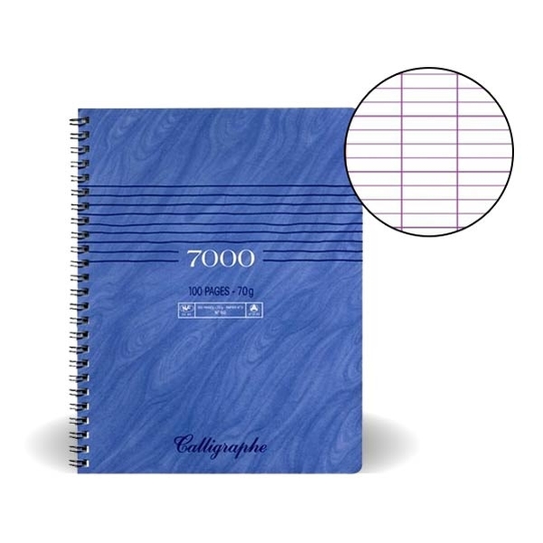 Cahier spirales Calligraphe 17x22cm 100p séyès