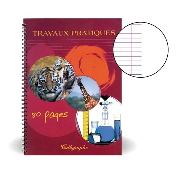 Cahier TP à spirales A4 80 pages
