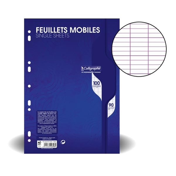 50 copies simples perforées A4 90g séyès