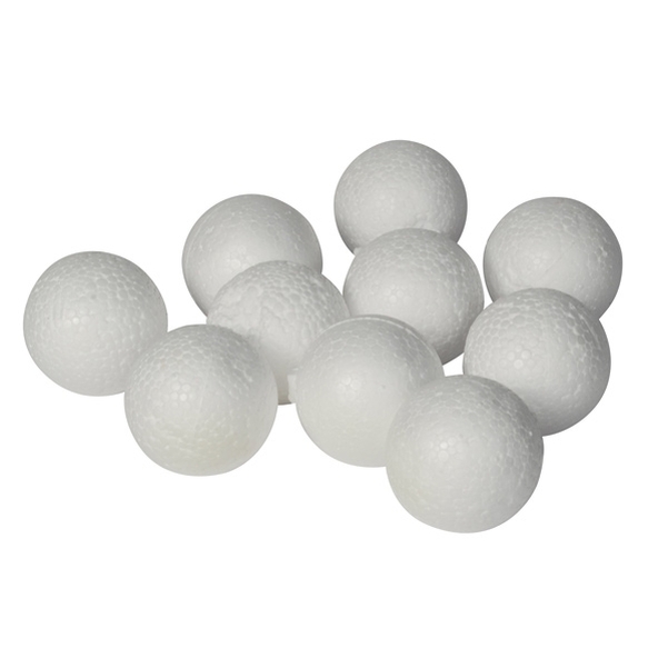 Sac de 10 boules polystyrène 30 mm