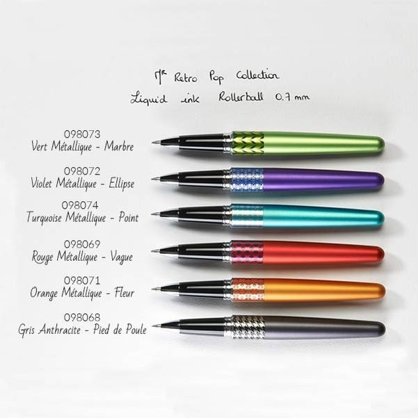 Stylo État Civil RETRO POP Orange Métallique - Fleur - Vignette 2
