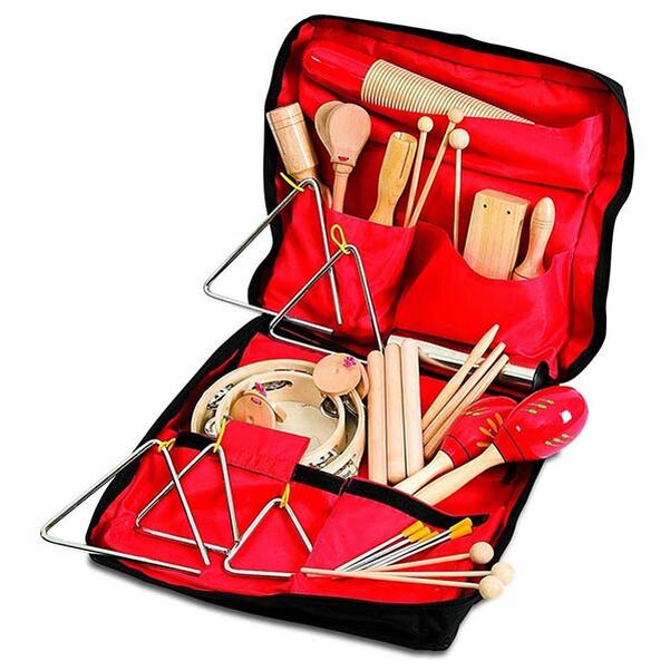 Étui-valise pliant de 19 instruments musique. À partir de 3 ans.