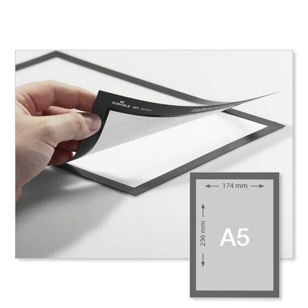 Lot de 2 pochettes d'affichage adhésives repositionnables A5