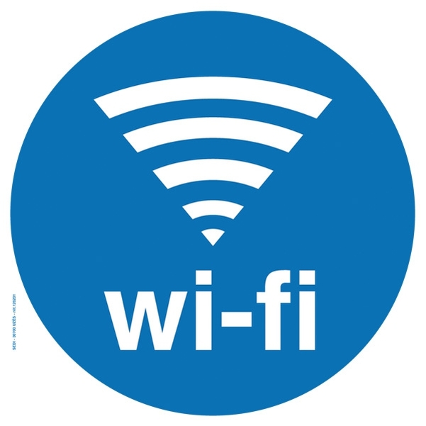Plaque adhésive 5 mm 20x20 cm - Picto WIFI
