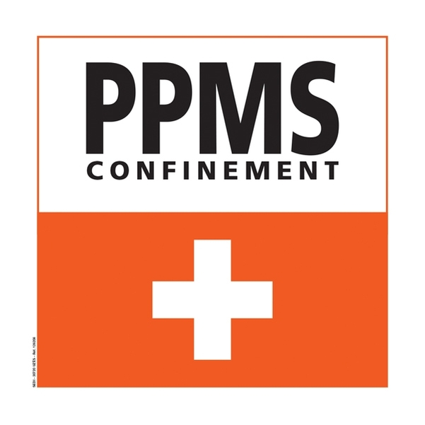 Pictogramme PPMS confinement 20x20 cm