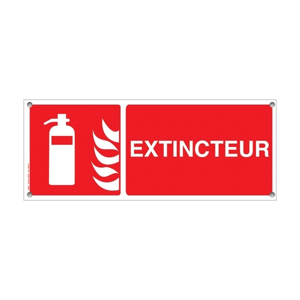 Plaque PVC Extincteur 25x10 cm