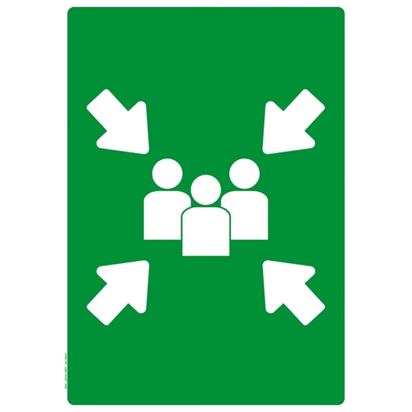Pictogramme adhésif A4 " Point de rassemblement "