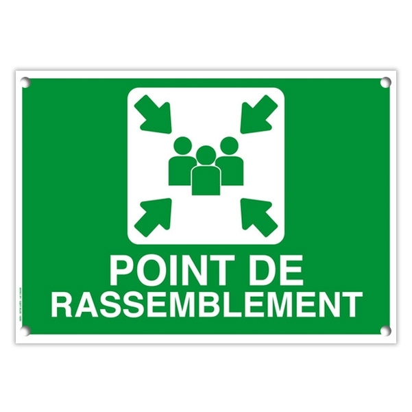 Plaque PVC A4 Point de rassemblement