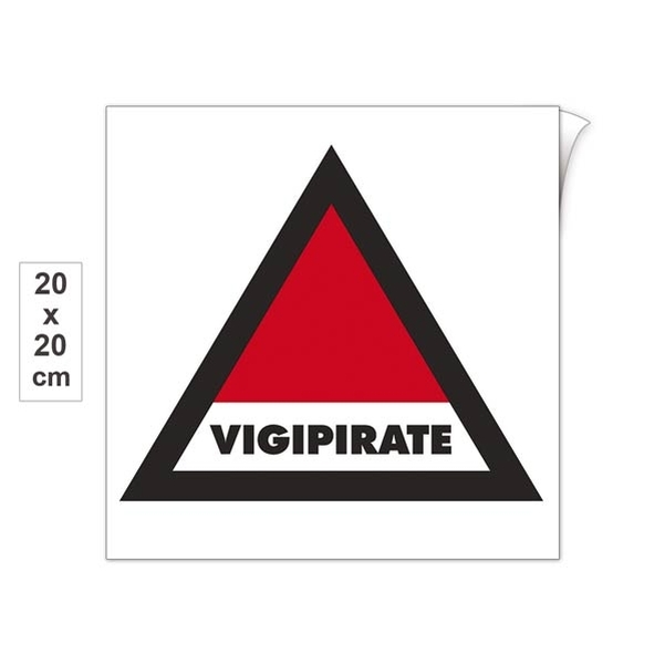 Plaque adhésive 20x20cm " Plan Vigipirate "