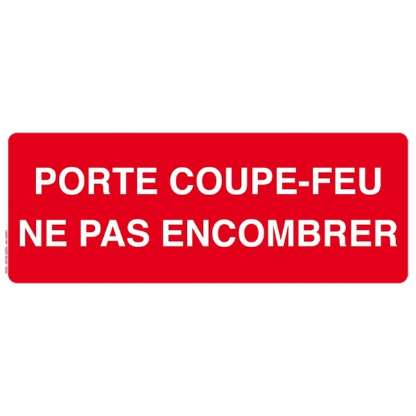 Plaque adhésive - Porte coupe feu