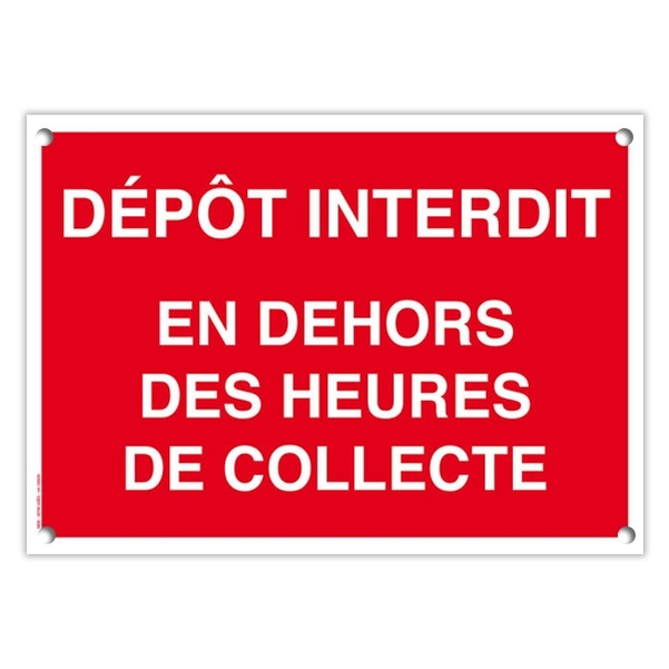 Plaque PVC A4 - Dépôt interdit