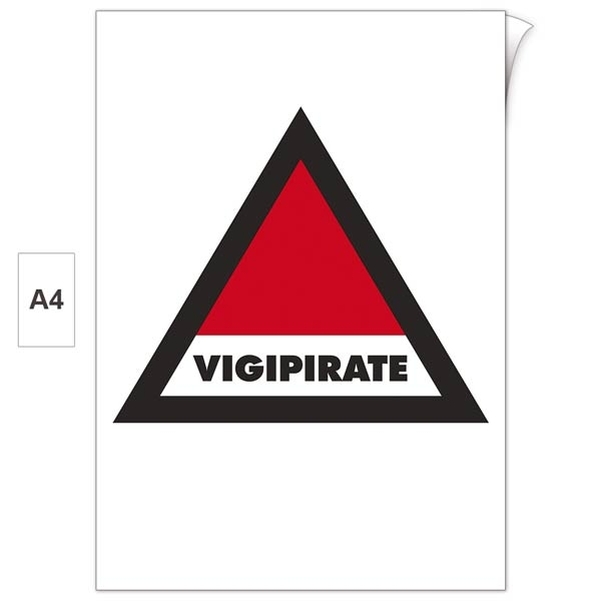 Plaque adhésive A4 " Plan Vigipirate "
