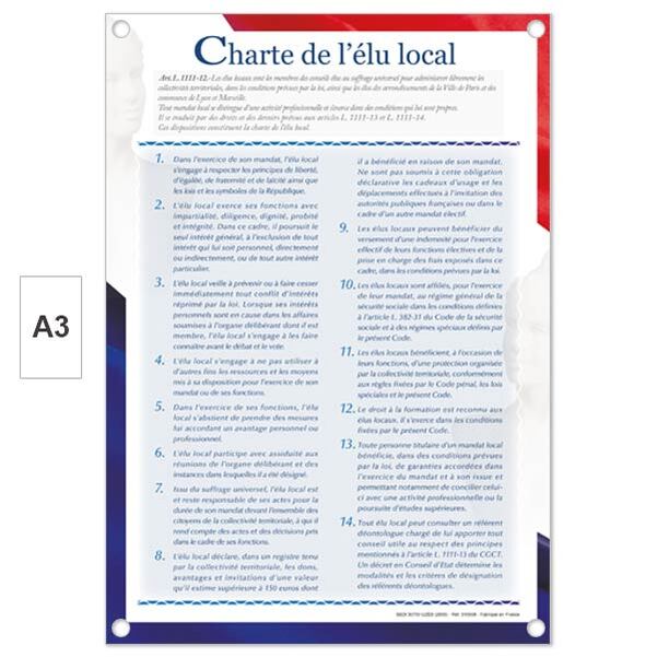 Affiche Charte de l'élu local A3