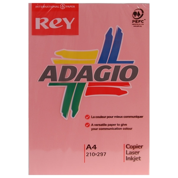 Ramette papier A4 80g Rose Bonbon - Vignette 2