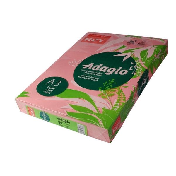 Ramette papier A3 80g Rose bonbon