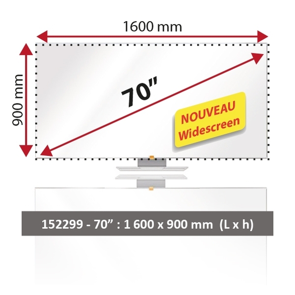 Tableau blanc Nano Clean Widescreen 70'' - Vignette 3