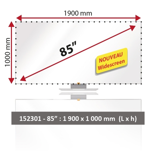 Tableau blanc Nano Clean Widescreen 85'' - Vignette 3