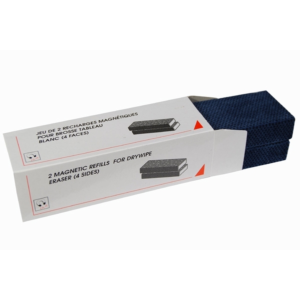 Jeu de 2 recharges aimantées réversibles pour brosse coque PVC