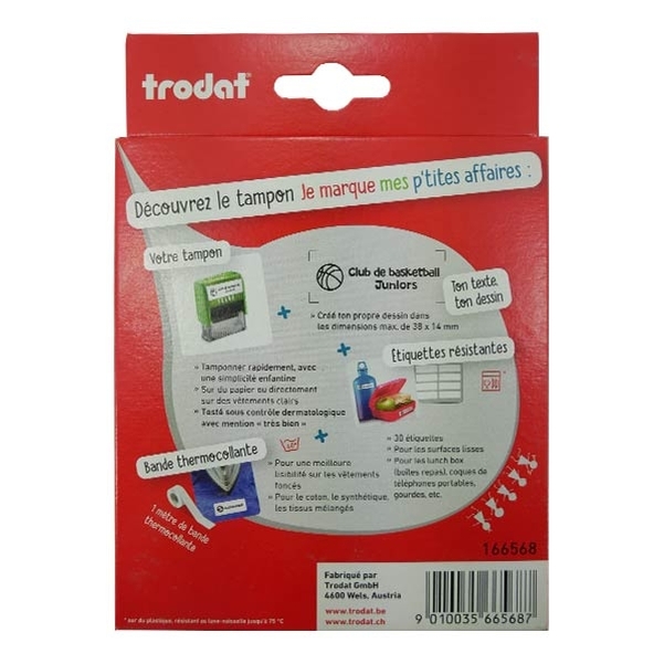 KIT Trodat "Je marque mes p'tites affaires" - Personnalisation texte individuel - Vignette 2