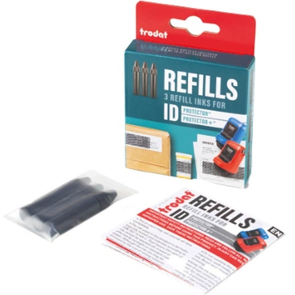 RECHARGE ID Protector Trodat - 3 flacons Encre noire