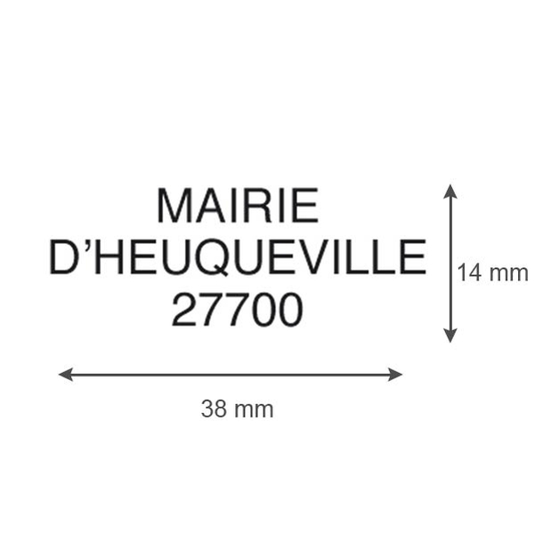 Timbre de poche ultra plat avec texte - Vignette 3