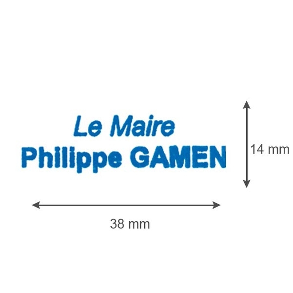 Timbre de poche ultra plat avec texte - Vignette 4