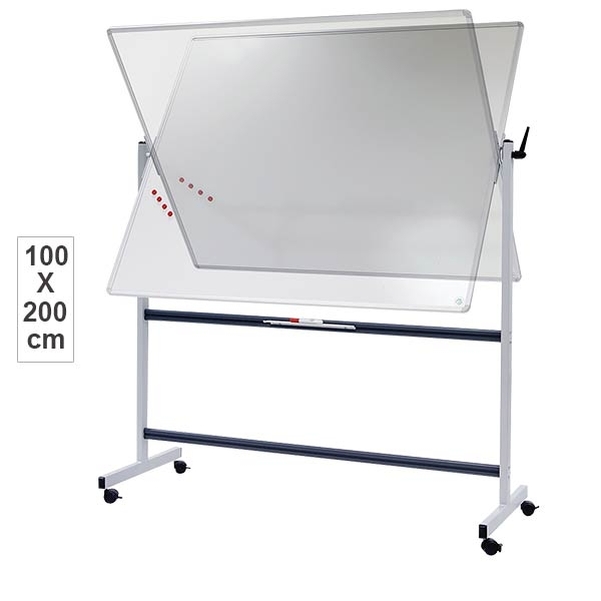 Tableau mobile PIVOTANT HORIZONTAL double face 100x200 cm - émail E3