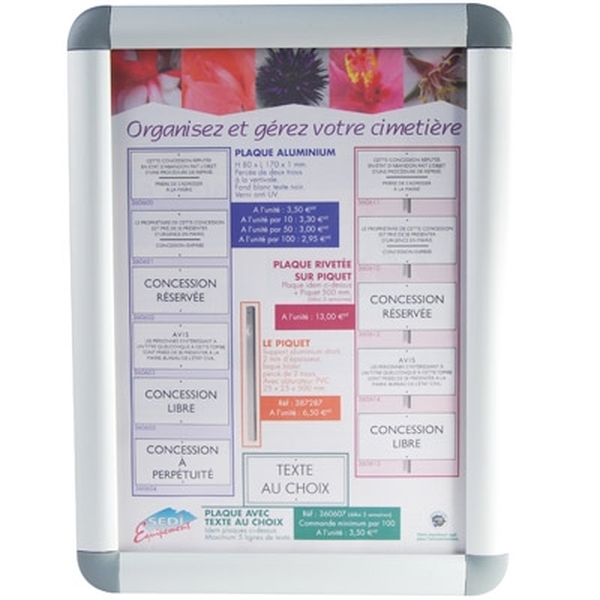 Cadre porte-affiche A4 pour intérieur et extérieur