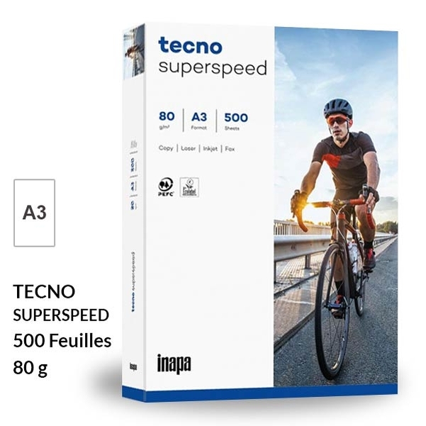 Ramette papier blanc A3 80g - CIE 161 - TECNO Superspeed