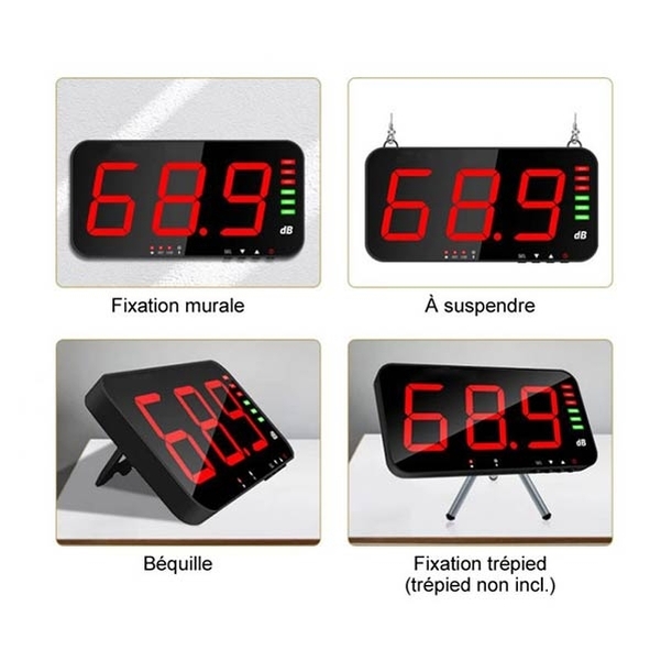 Sonomètre afficheur LED numérique Bargraph - Alarme LED - Buzzer - Vignette 5