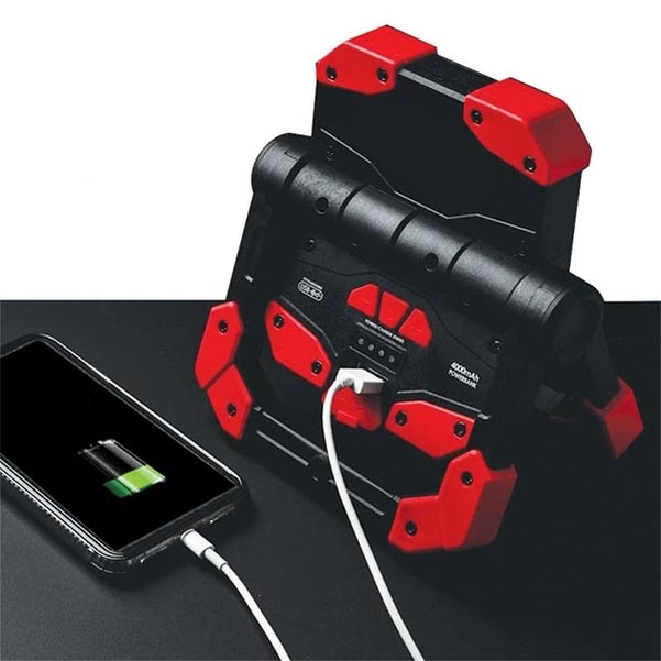 Lampe de travail - Projecteur - Orientable - Jusqu'à 3000 lm - Power Bank - Rechargeable - Vignette 3
