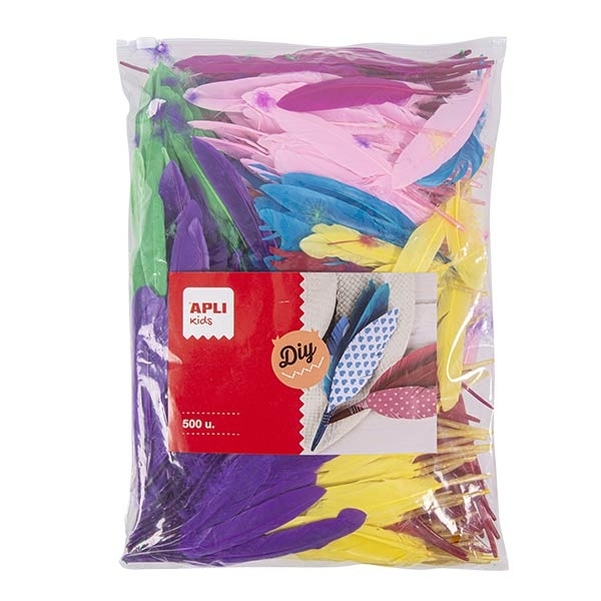 Plumes d'oies couleurs assorties 500 unités