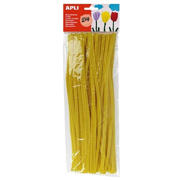 Chenilles jaune 50 unités