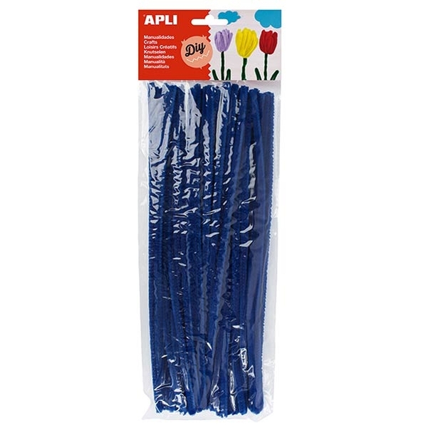 Chenilles bleu 50 unités