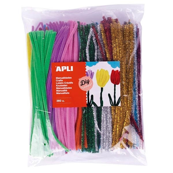 Sachet Chenilles 30 cm couleurs assorties 360 unités