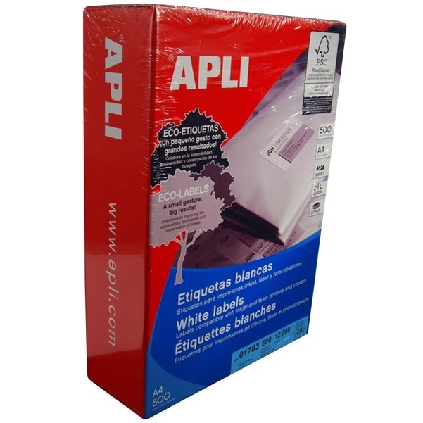 Etiquettes Apli 70x37 cm 500 feuilles
