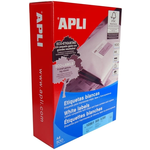 Etiquettes Apli 99,1x34 mm - Boîte de 500 feuilles - Vignette 2