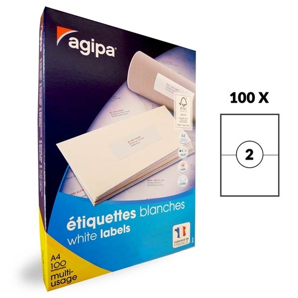 200 Etiquettes Apli 210x148,5 mm