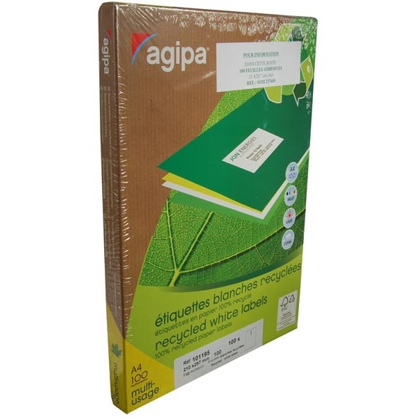 100 Etiquettes Apli 210x297 mm