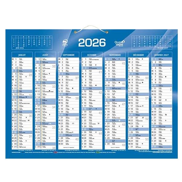 Calendrier 14 mois 2026-27 - FORMAT 55X40.5 cm - Vignette 2
