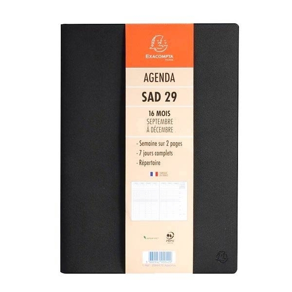 Agenda scolaire SAD 29 Exacompta 2025-2026