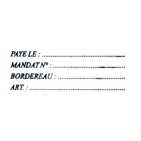 Timbre automatique "Payé le..."