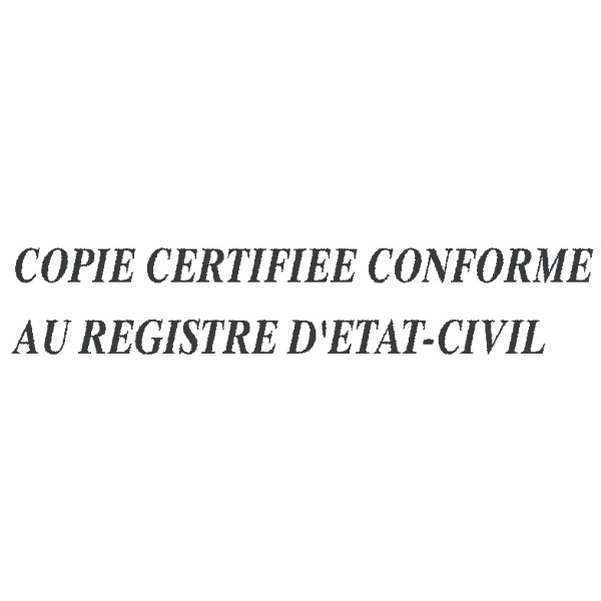 Timbre automatique "Copie certifiée..."