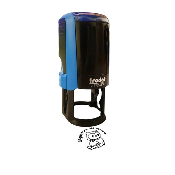 Timbre automatique ROND HIBOU "signature des parents" - Vignette 2