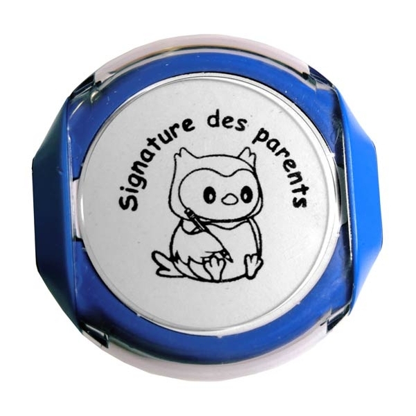 Timbre automatique ROND HIBOU "signature des parents" - Vignette 3