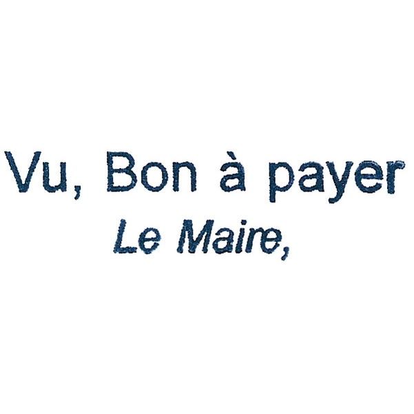 Timbre automatique "Vu, bon..."