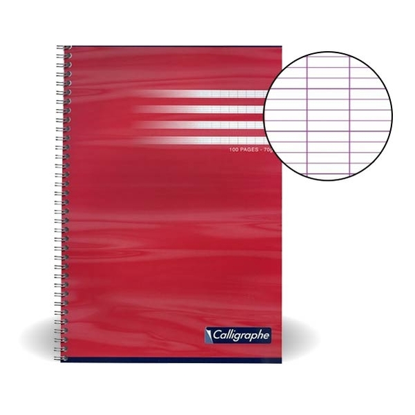 Cahier spirales Calligraphe A4 70g 100p séyès