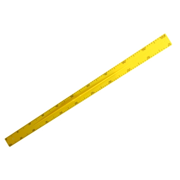 Règle plate en plastique 1m