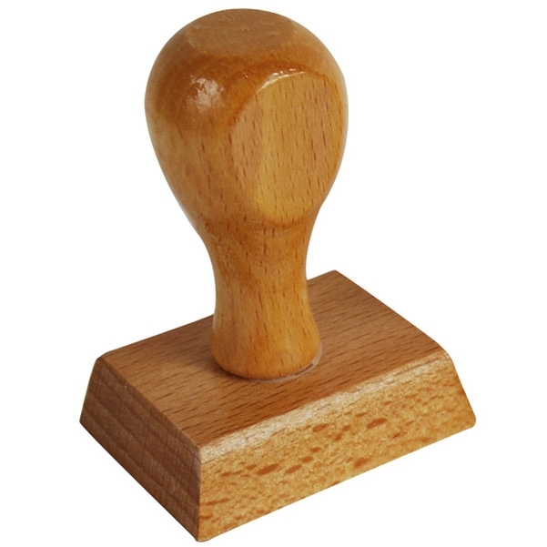 Timbre bois avec signature