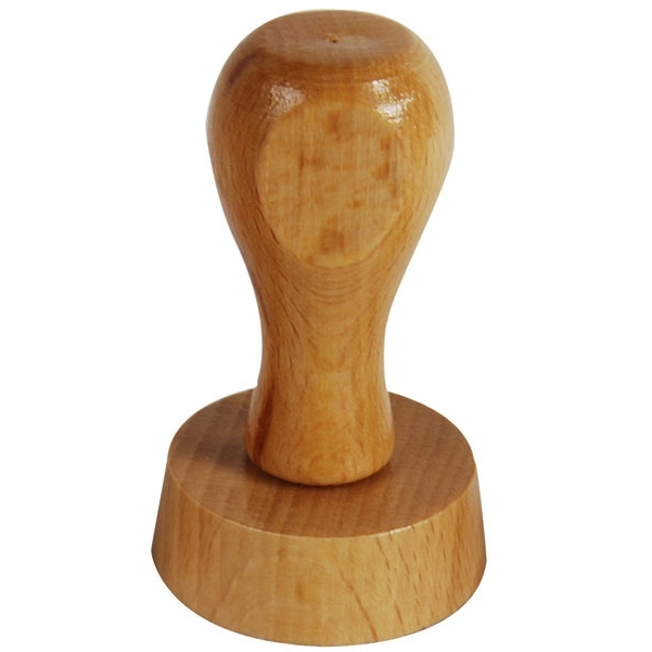 Timbre en bois rond avec logo ou armoiries au centre - Vignette 2